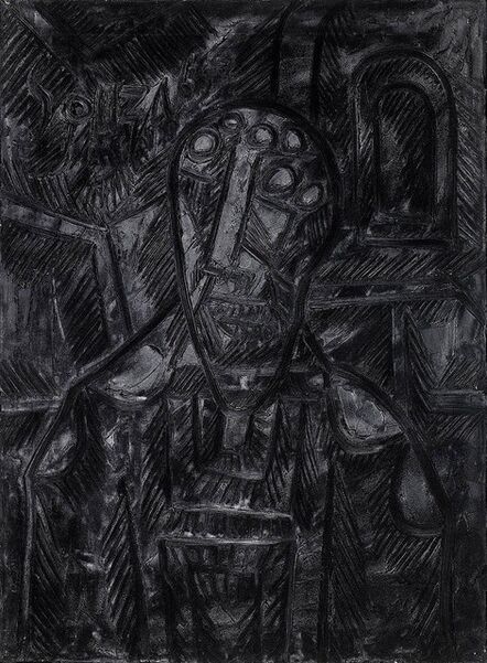 Francis Newton Souza, ‘Bust of a man before an arched window’, 1965
