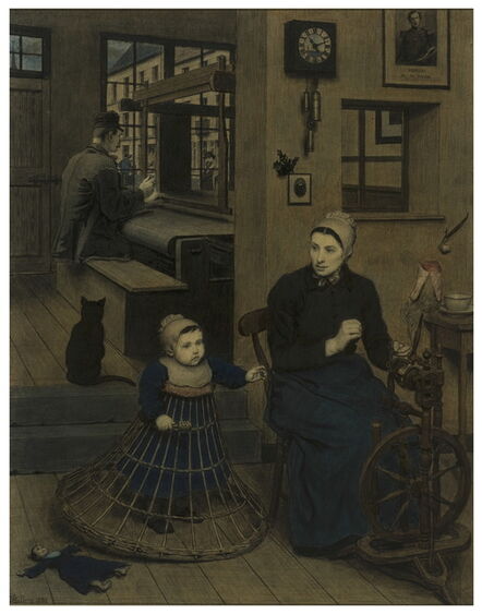 Xavier Mellery, ‘Interieur flamand, le tisserand (Flemish Interior. The Weaver)’, 1884