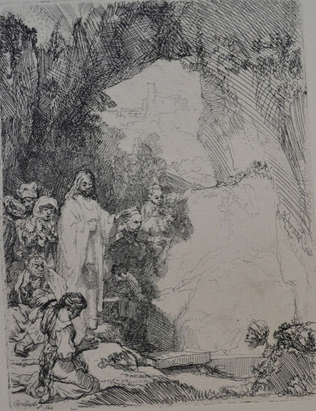 Rembrandt van Rijn, ‘The Raising of Lazarus: The Small Plate’, Etched in 1642, Printed in 1906 (Beaumont, Paris)