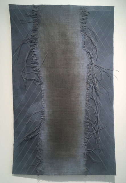 Grace Bakst Wapner, ‘Blue Burlap with Stitched Canvas’, 2019