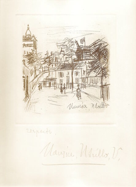 Maurice Utrillo, ‘Amitiés de Montmartre’, 1957
