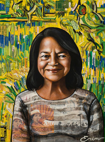 Erin Currier, ‘Dolores Huerta (As Van Gogh's Gardener) ’, 2018