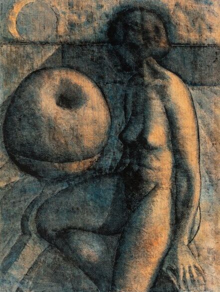 Armando Morales, ‘Desnudo sentado con fruta’, 1979
