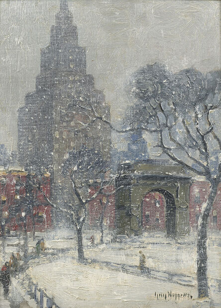 Guy Carleton Wiggins, ‘Washington Square, Winter, New York’, 1934