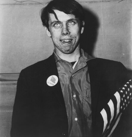 Diane Arbus, ‘Patriotic Young Man with a Flag, N.Y.C.’, 1967