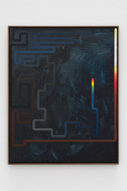 Julian Hoeber, ‘Black/Blue Meander’, 2020