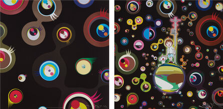 Takashi Murakami, ‘Jellyfish Eyes - Black 2; and Jellyfish Eyes’, 2004 and 2013