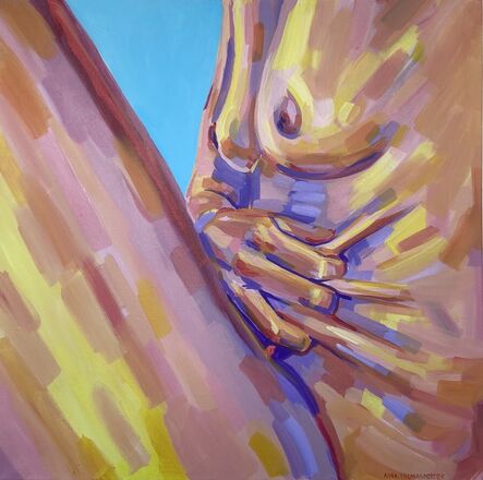 Anna Thomasdotter, ‘Form - Colorful Self-Portrait of Nude Figurative Painting’, 2020