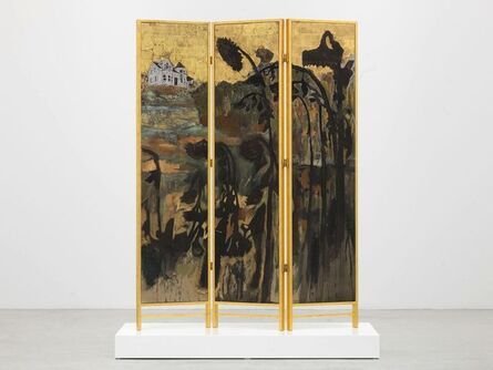 Hernan Bas, ‘Decorative screen for the solarium of a homosexuals home (Fading sunflowers)’, 2012