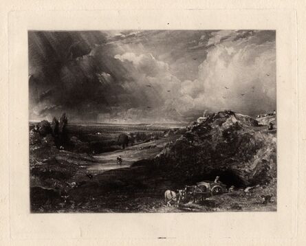 John Constable, ‘A Heath (Hampstead Heath, Stormy Noon - Sand Diggers)’, 1830