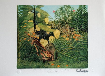 Henri Rousseau, ‘Tigre attrapant un buffle (Tiger catching a buffalo)’, ca. 1975