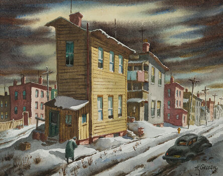 Henry Gasser, ‘Winter Street’, ca. 1950s-1960s