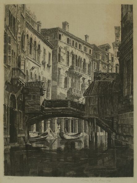 John Taylor Arms, ‘Rio del Santi Apostoli, Venice’, 1930