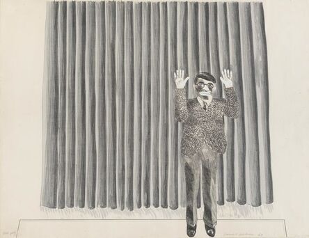 David Hockney, ‘Figure By Curtain’, 1964