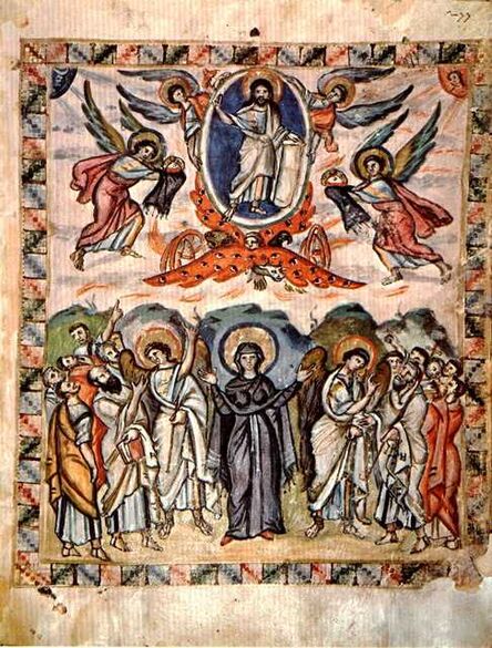 ‘The Ascension, page from the Rabbula Gospels’, 586