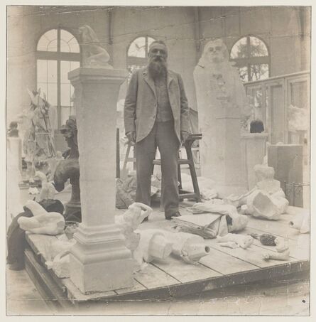 Eugène Druet, ‘Rodin au milieu de ses œuvres dans le Pavillon de l’Alma à Meudon (Rodin among his works at the Pavillon de l'Alma)’, c. 1902