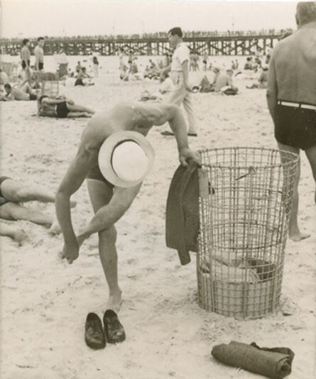 Helen Levitt, ‘Man at Beach, Coney Island, NY’, 1950c/1950c