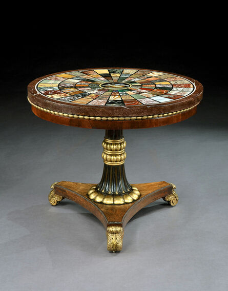 Unknown, ‘A REGENCY ROSEWOOD CARVED AND GILDED CENTRE TABLE WITH SPECIMAN MARBLE TOP’, ca. 1810