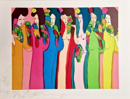 Walasse Ting 丁雄泉, ‘Geishas aux Perroquets’, 1972