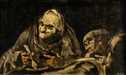 Francisco de Goya, ‘Two Old Men Eating. One of the Black Paintings from the Quinta del Sordo, Goya's House’, 1819-1823