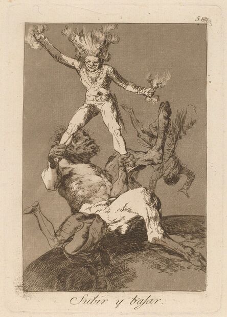 Francisco de Goya, ‘Los caprichos: Subir y bajar’, published 1799
