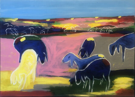 Menashe Kadishman, ‘In the meadow’, 1990