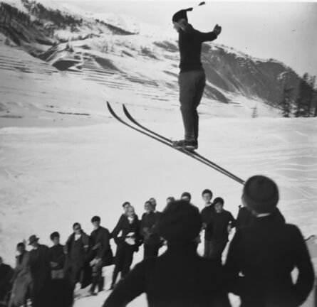 Jacques-Henri Lartigue, ‘Ski jumping competition, St. Moritz, February’, 1913