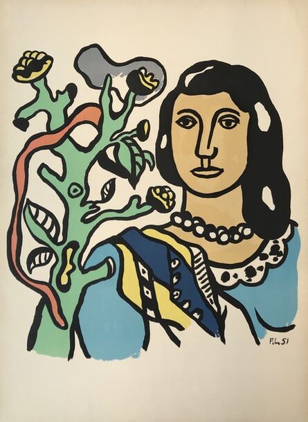 Fernand Léger, ‘Woman and Flower (La Femme et La Fleur)’, 1954