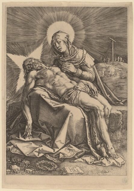 Hendrik Goltzius, ‘Pietà (The Sorrowing Virgin with the Dead Christ in Her Lap)’, 1596