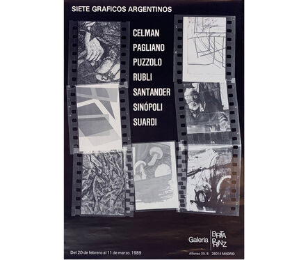 Norberto Puzzolo, ‘Siete gráficos argentinos. Celman, Pagliano, Puzzolo, Rubli, Santander, Sinópoli, Suardi’, 1989