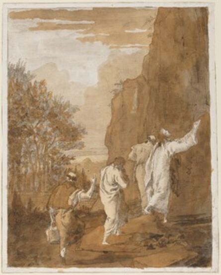 Giovanni Domenico Tiepolo, ‘Christ Leading Peter, James, and John to the High Mountain for the Transfiguration’, 1770s/1780s