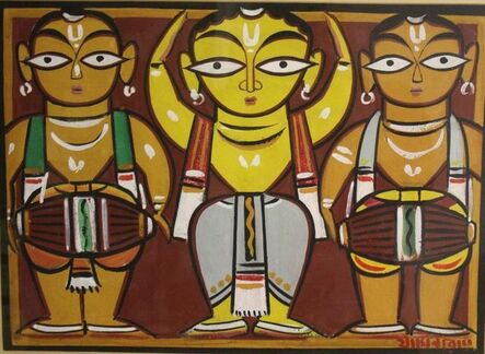 Jamini Roy, ‘Untitled (Dancer with Drummers)’