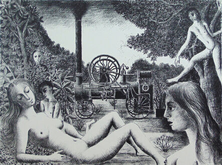 Paul Delvaux, ‘Locomobile’, 1970