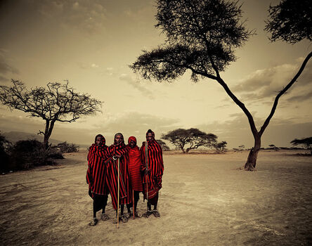 Jimmy Nelson, ‘VIII 450  Ladaru, Lenaitu, Lengaa & Saitoti  Tarangire, Rift Escarpment Tanzania - Maasai, Tanzania’, 2010