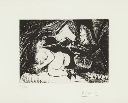 Pablo Picasso, ‘Peintre peignant la nuque de son jeune modéle, 26.06.68 I’, 1968