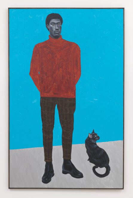 Otis Kwame Kye Quaicoe, ‘Man and his Black Cat’, 2019
