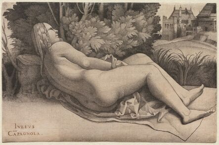 Giulio Campagnola, ‘Venus Reclining in a Landscape’, c. 1508-1509