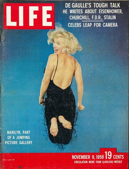 Philippe Halsman, ‘Cover of the magazine Life with a portrait of Marilyn Monroe jumping by Philippe Halsman, November 9’, 1959