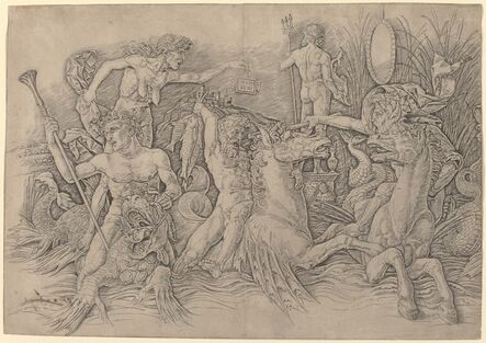Andrea Mantegna, ‘Battle of the Sea Gods [left half]’, ca. 1485/1488