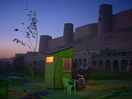 Simon Norfolk, ‘A Security Guards Booth at the Newly Restored Ikhtiaruddin Citadel, Herat’, 2010