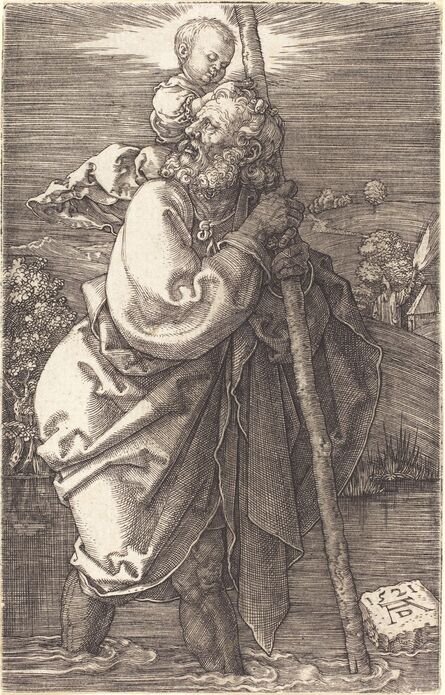 Albrecht Dürer, ‘Saint Christopher Facing Left’, 1521