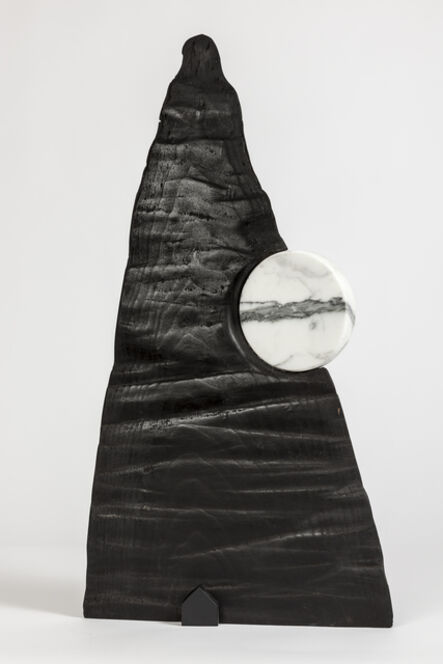 Edward Falkenberg, ‘Moon - dynamic, dark, modern, contemporary, abstract, wooden sculpture’, 2016