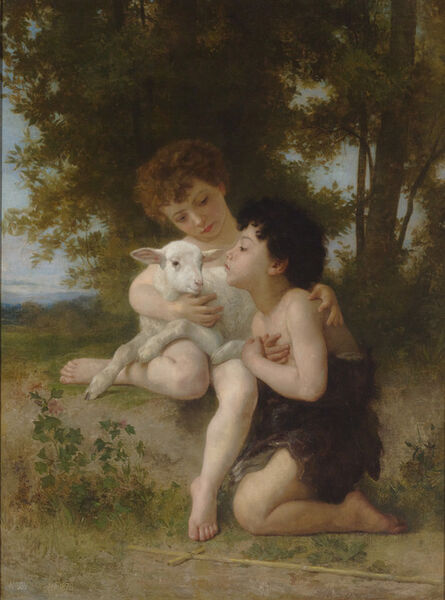 William-Adolphe Bouguereau, ‘Les Enfants à L'Agneau’, 1879