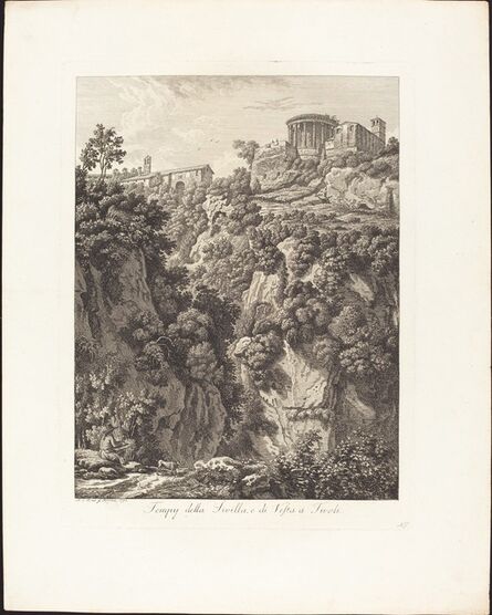 Albert Christoph Dies, ‘Tempj della Sibilla e Vesta a Tivoli’, 1798