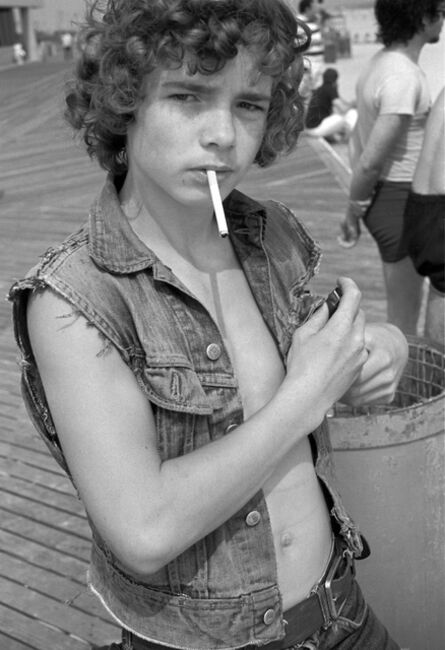 Joseph Szabo, ‘Gary (Charlie) Smoking, Jones Beach’, 1976