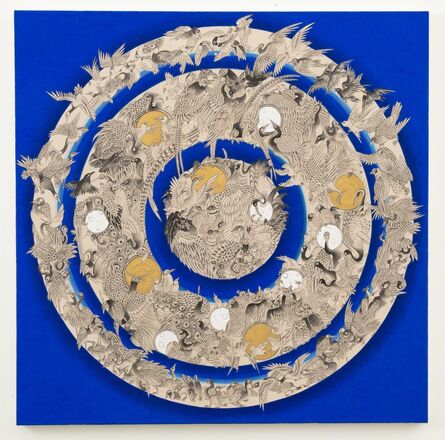 Pema Rinzin, ‘Bird Mandala (Blue)’, 2016