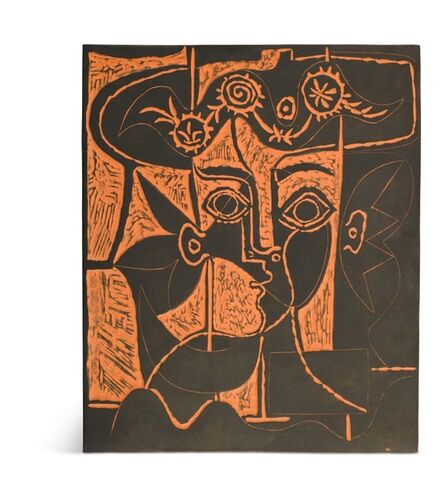 Pablo Picasso, ‘Pablo Picasso Madoura Plaque, 'Grand tête de femme au chapeau orné' Ramié 518’, 1964