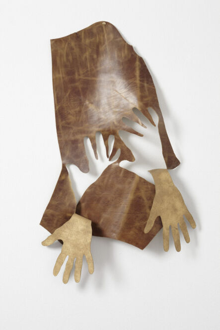 Jonathan Monk, ‘Hands removed by hands (Brown & gold)’, 2009