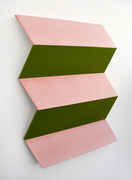 Ronald Davis, ‘Pink and Green Zig Zag’, 2010