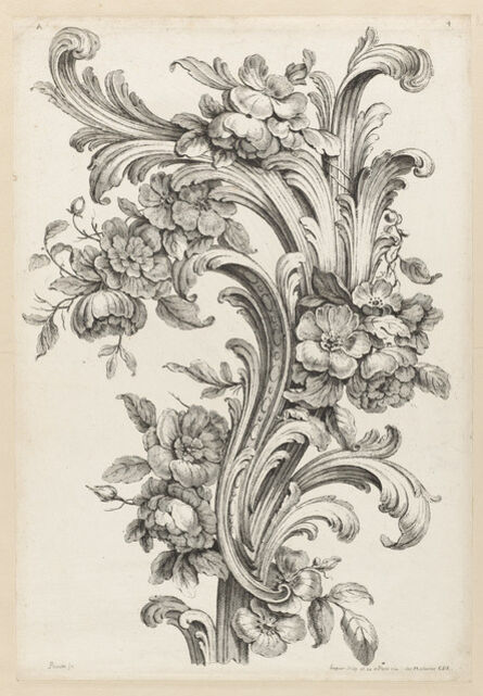 Alexis Peyrotte, ‘Floral and Acanthus Leaf Design’, 1740